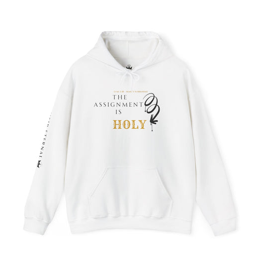 "The Assignment is Holy" Hoodie – Luke 1:38 | Mary’s Surrender Edition