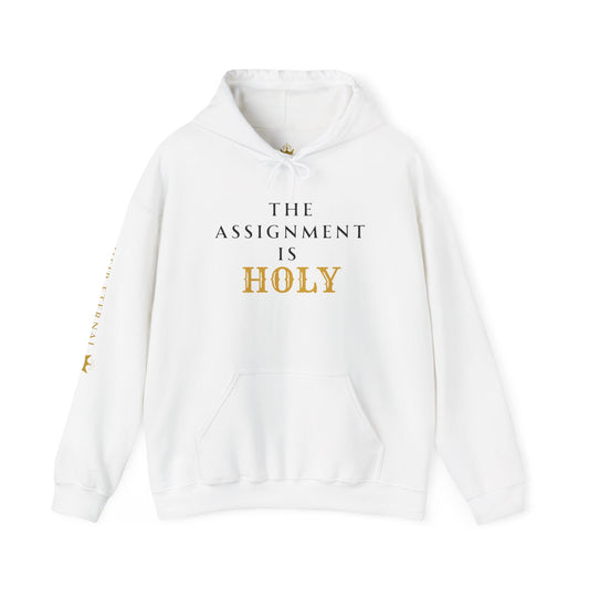 “The Assignment Is Holy” Hoodie – Mary’s Surrender | Heir Eternal Statement Edition