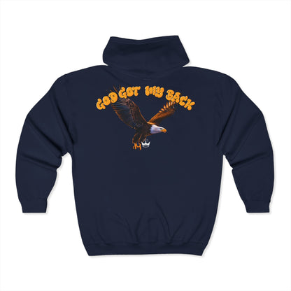 "Soaring in Faith" – God Got My Back Zip Hoodie